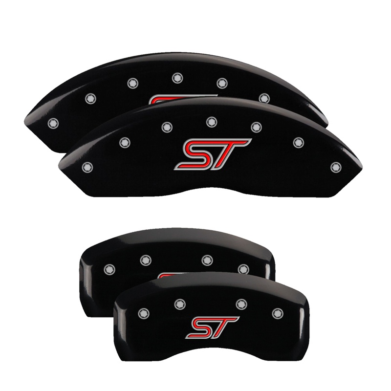 10252SSTOBK-FDLQ Set Of 4 Caliper Covers Engraved Front And Rear St 2020-2025 Ford Explorer MGP Caliper Covers - الصورة 1