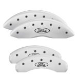 ⁦Set Of 4 Caliper Covers Engraved Front And Rear Ford Oval Logo 2021-2025 Ford Expedition MGP Caliper Covers⁩ - الصورة ⁦4⁩