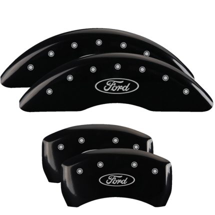 Set Of 4 Caliper Covers Engraved Front And Rear Ford Oval Logo 2024-2025 Ford Mustang MGP Caliper Covers