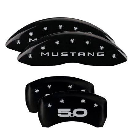 Set Of 4 Caliper Covers Engraved Front Mustang (2015) Engraved Rear 5.0 (2015) 2024-2024 Ford Mustang MGP Caliper Covers