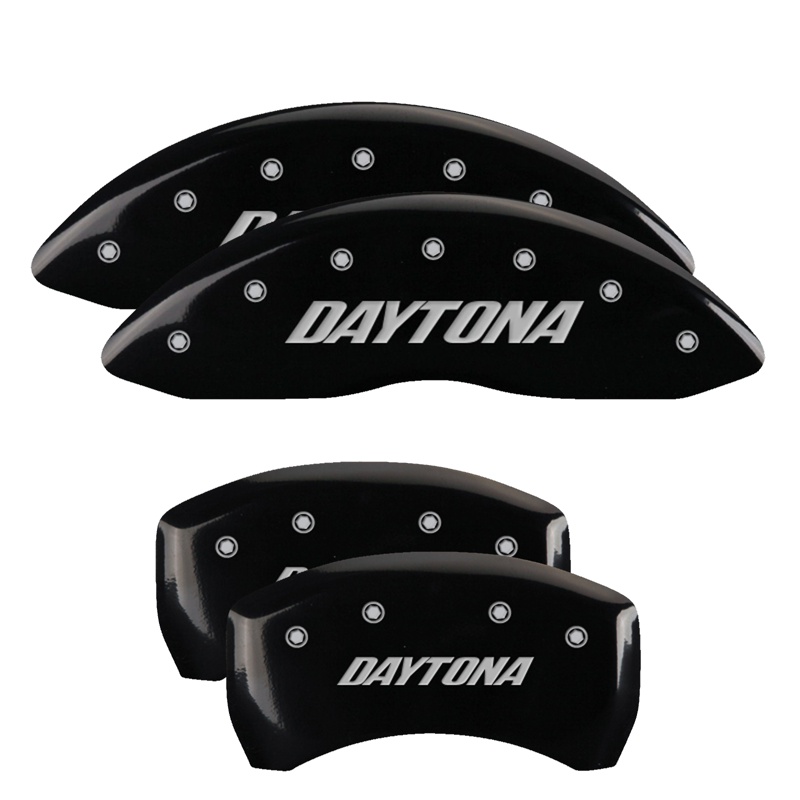 12001SDAYBK-FDLQ Set Of 4 Caliper Covers Engraved Front And Rear Daytona 2005-2010 Dodge Magnum MGP Caliper Covers - الصورة 1