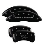 Set Of 4 Caliper Covers Engraved Front Block Challenger Engraved Rear Vintage Style RT 2005-2010 Dodge Magnum 2.7L & 3.5L Single Piston Caliper (BR3) 17 Inch Wheel MGP Caliper Covers