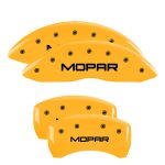 ⁦Set Of 4 Caliper Covers Engraved Front And Rear Mopar 2005-2010 Dodge Magnum 2.7L & 3.5L Single Piston Caliper (BR3) 17 Inch Wheel MGP Caliper Covers⁩ - الصورة ⁦3⁩