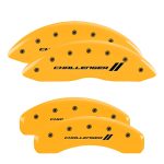 Set Of 4 Caliper Covers Engraved Front And Rear With Stripes Challenger 2006-2020 Dodge Charger MGP Caliper Covers - Image 3