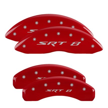 Set Of 4 Caliper Covers Engraved Front And Rear Srt8 2006-2020 Dodge Charger MGP Caliper Covers
