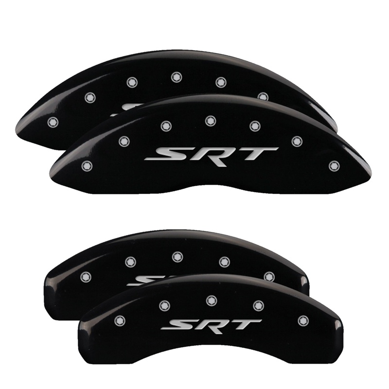 12088SSRTBK-FDLQ Set Of 4 Caliper Covers Engraved Front And Rear Srt 2006-2020 Dodge Charger MGP Caliper Covers - الصورة 1