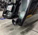 ⁦4 Inch Blunt Force Slip-Ons 95-16 (Including 09-Up Trikes) - Black TAB Performance⁩ - الصورة ⁦2⁩