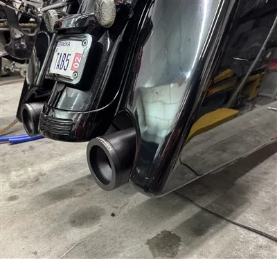 4 Inch Blunt Force Slip-Ons 17-Up (Not Trikes) – Black TAB Performance