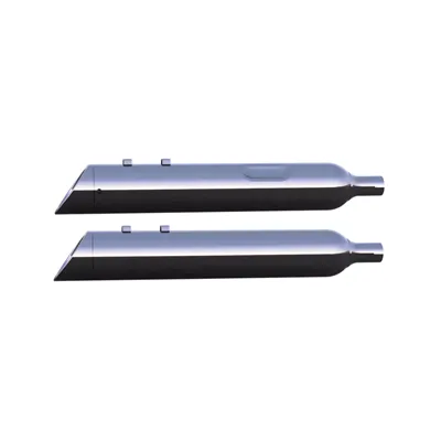 4.5 Inch B.A.M Stick Slip-On Mufflers Midnight Chrome – Midnight Chrome Slash Cut – Non-Baffled (No Baffles Included) TAB Performance