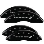 Set Of 4 Caliper Covers Engraved Front And Rear With Stripes Dodge 2010-2010 Dodge Ram MGP Caliper Covers