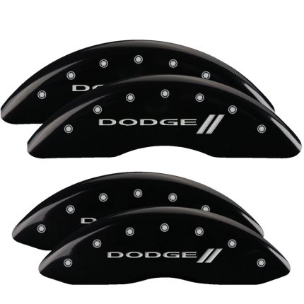 Set Of 4 Caliper Covers Engraved Front And Rear With Stripes Dodge 2010-2010 Dodge Ram MGP Caliper Covers