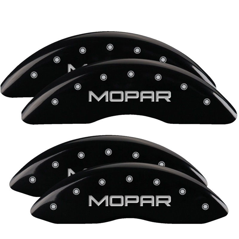 12124SMOPBK-FDLQ Set Of 4 Caliper Covers Engraved Front And Rear Mopar 2010-2010 Dodge Ram MGP Caliper Covers - Image 1