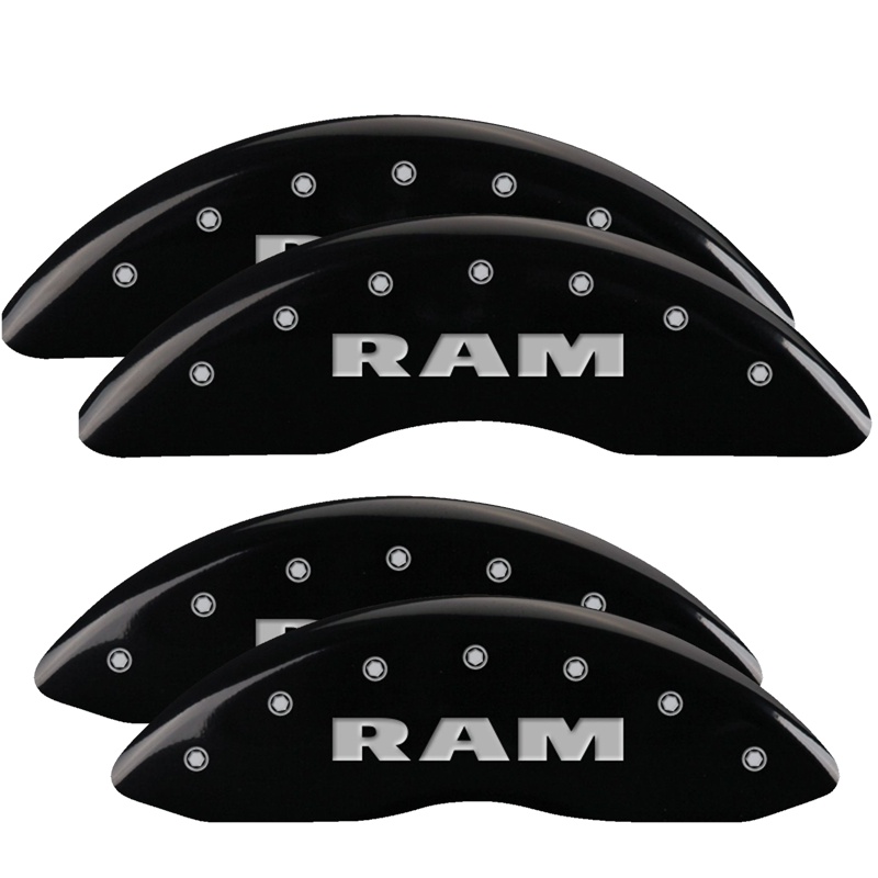 12124SRAMBK-FDLQ Set Of 4 Caliper Covers Engraved Front And Rear Ram 2010-2010 Dodge Ram MGP Caliper Covers - الصورة 1