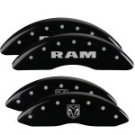 Set Of 4 Caliper Covers Engraved Front Ram Engraved Rear Ramhead 2010-2010 Dodge Ram MGP Caliper Covers