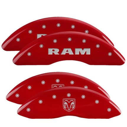 Set Of 4 Caliper Covers Engraved Front Ram Engraved Rear Ramhead 2010-2010 Dodge Ram MGP Caliper Covers