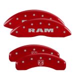 ⁦Set Of 4 Caliper Covers Engraved Front Ram Engraved Rear Ramhead 2002-2006 Dodge Ram MGP Caliper Covers⁩ - الصورة ⁦2⁩