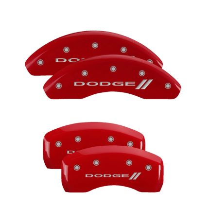 Set Of 4 Caliper Covers Engraved Front And Rear With Stripes Dodge 2001-2006 Dodge Stratus MGP Caliper Covers
