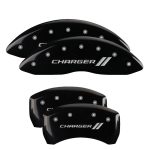 Set Of 4 Caliper Covers Engraved Front And Rear With Stripes Charger 2011-2023 Dodge Challenger 18 inches