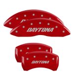 ⁦Set Of 4 Caliper Covers Engraved Front And Rear Daytona 2011-2023 Dodge Challenger MGP Caliper Covers⁩ - الصورة ⁦2⁩