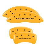 ⁦Set Of 4 Caliper Covers Engraved Front And Rear With Out Stripes Dodge 2011-2023 Dodge Challenger 18 inches⁩ - الصورة ⁦3⁩