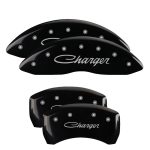 Set Of 4 Caliper Covers Engraved Front And Rear Cursive Charger 2011-2023 Dodge Challenger 18 inches