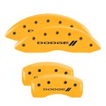⁦Set Of 4 Caliper Covers Engraved Front And Rear With Stripes Dodge 2007-2014 Dodge Caliber MGP Caliper Covers⁩ - الصورة ⁦3⁩