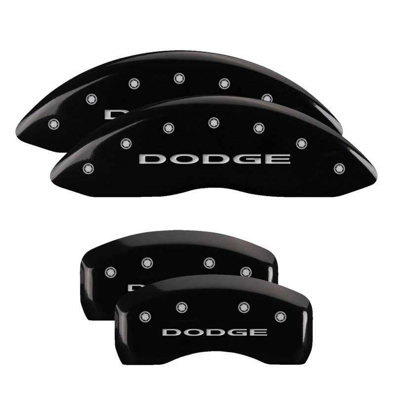 12192SDD4BK-FDLQ Set Of 4 Caliper Covers Engraved Front And Rear With Out Stripes Dodge 2007-2014 Dodge Caliber MGP Caliper Covers - الصورة 1