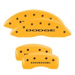 ⁦Set Of 4 Caliper Covers Engraved Front And Rear With Out Stripes Dodge 2007-2014 Dodge Caliber MGP Caliper Covers⁩ - الصورة ⁦3⁩