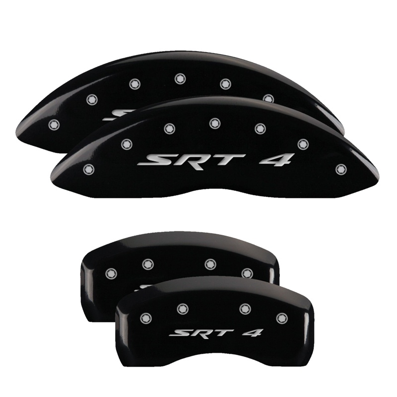 12192SSR4BK-FDLQ Set Of 4 Caliper Covers Engraved Front And Rear Srt4 2007-2014 Dodge Caliber MGP Caliper Covers - Image 1