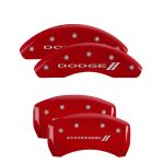 ⁦Set Of 4 Caliper Covers Engraved Front And Rear With Stripes Dodge 2013-2016 Dodge Dart MGP Caliper Covers⁩ - الصورة ⁦2⁩