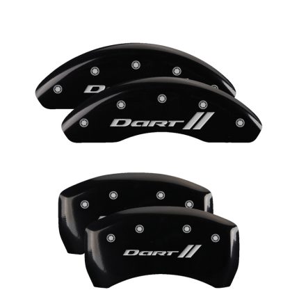 Set Of 4 Caliper Covers Engraved Front And Rear With Stripes Dart 2013-2016 Dodge Dart MGP Caliper Covers