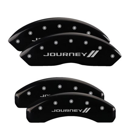 Set Of 4 Caliper Covers Engraved Front And Rear With Stripes Journey 2011-2019 Dodge Grand MGP Caliper Covers