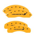 ⁦Set Of 4 Caliper Covers Engraved Front And Rear With Stripes Journey 2011-2019 Dodge Grand MGP Caliper Covers⁩ - الصورة ⁦3⁩