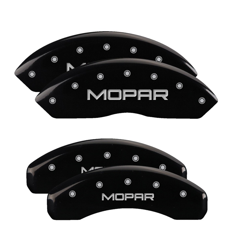 12200SMOPBK-FDLQ Set Of 4 Caliper Covers Engraved Front And Rear Mopar 2011-2019 Dodge Grand MGP Caliper Covers - Image 1