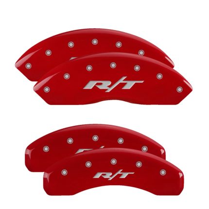 Set Of 4 Caliper Covers Engraved Front And Rear RT 2011-2019 Dodge Grand MGP Caliper Covers