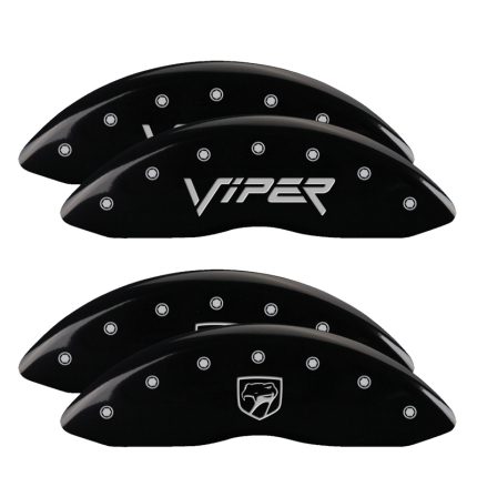 Set Of 4 Caliper Covers Engraved Front Gen 2 Viper Engraved Rear Gen 2 Snake 2001-2002 Dodge Viper MGP Caliper Covers