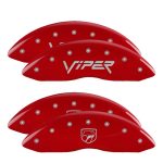 ⁦Set Of 4 Caliper Covers Engraved Front Gen 2 Viper Engraved Rear Gen 2 Snake 2001-2002 Dodge Viper MGP Caliper Covers⁩ - الصورة ⁦2⁩