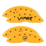 ⁦Set Of 4 Caliper Covers Engraved Front Gen 2 Viper Engraved Rear Gen 2 Snake 2001-2002 Dodge Viper MGP Caliper Covers⁩ - الصورة ⁦3⁩