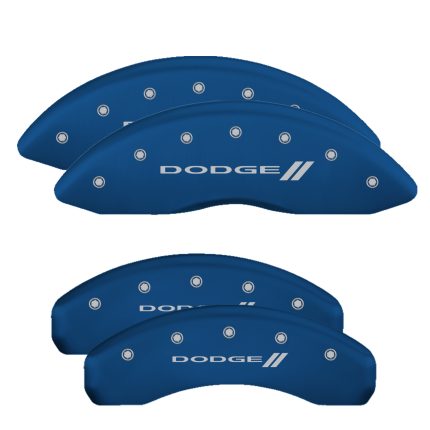 Set Of 4 Caliper Covers Engraved Front And Rear With Stripes Dodge 2011-2024 Dodge Durango MGP Caliper Covers