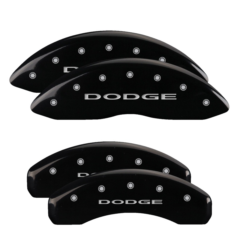 12204SDD4BK-FDLQ Set Of 4 Caliper Covers Engraved Front And Rear With Out Stripes Dodge 2011-2024 Dodge Durango MGP Caliper Covers - Image 1