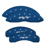 ⁦Set Of 4 Caliper Covers Engraved Front And Rear Rt1-Truck 2011-2024 Dodge Durango MGP Caliper Covers⁩ - الصورة ⁦2⁩