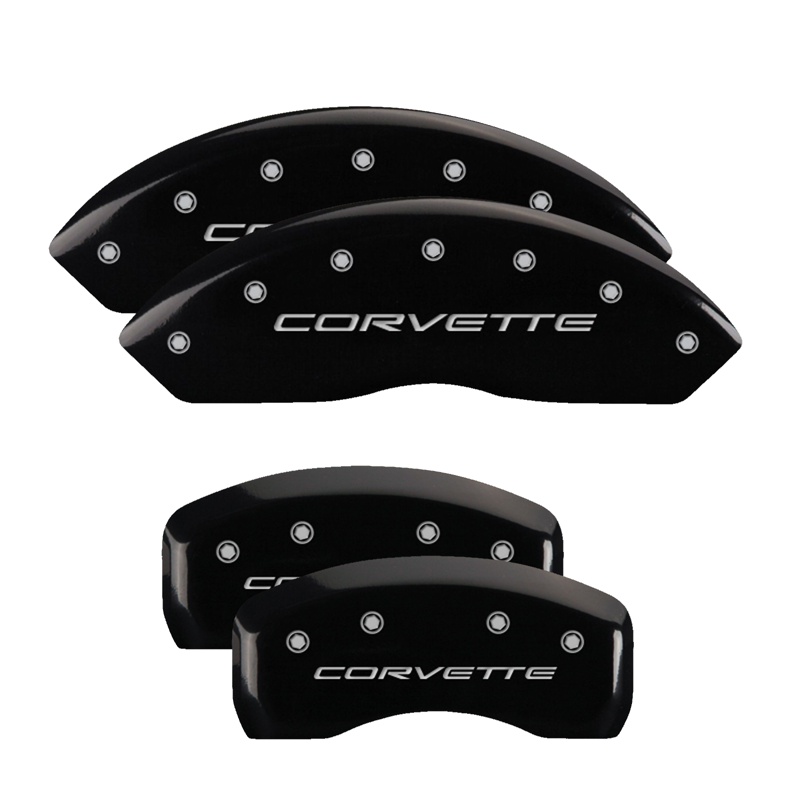 13007SCV5BK-FDLQ Set Of 4 Caliper Covers Engraved Front And Rear C5 Corvette 1997-2004 Chevrolet Corvette MGP Caliper Covers - Image 1