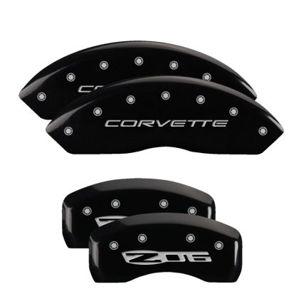 Set Of 4 Caliper Covers Engraved Front C5 Corvette Engraved Rear C5 Z06 1997-2004 Chevrolet Corvette MGP Caliper Covers