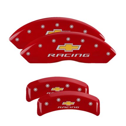 Set Of 4 Caliper Covers Engraved Front And Rear Chevy Racing 1988-1996 Chevrolet Corvette MGP Caliper Covers