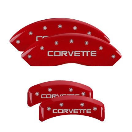Set Of 4 Caliper Covers Engraved Front And Rear C4 Corvette 1988-1996 Chevrolet Corvette MGP Caliper Covers