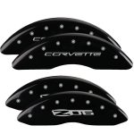 Set Of 4 Caliper Covers Engraved Front C6 Corvette Engraved Rear C6 Z06 2006-2013 Chevrolet Corvette MGP Caliper Covers