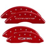 Set Of 4 Caliper Covers Engraved Front C6 Corvette Engraved Rear C6 Z06 2006-2013 Chevrolet Corvette MGP Caliper Covers - Image 2