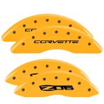 Set Of 4 Caliper Covers Engraved Front C6 Corvette Engraved Rear C6 Z06 2006-2013 Chevrolet Corvette MGP Caliper Covers - Image 3