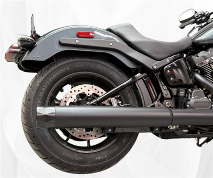 2025-Present Harley Davidson Softail 2-1 Slip-On with Blunt Force Tip – Black (131-2297-B4-P) TAB Performance