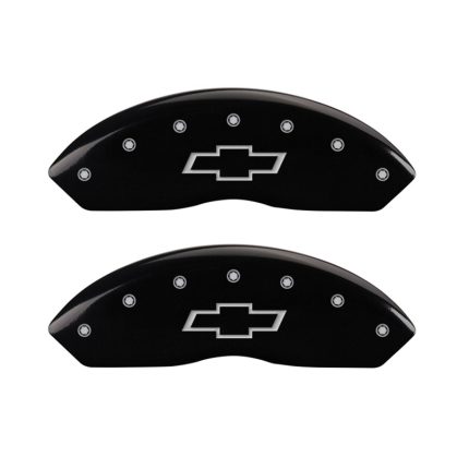 Front Set 2 Caliper Covers Engraved Front Bowtie 1997-2002 Chevrolet C2500 MGP Caliper Covers